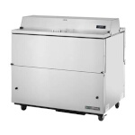 True TMC-49-S-DS-SS-HC - Mobile Milk Cooler, (12) crate, dual sided flip-up lids, stainless exterior